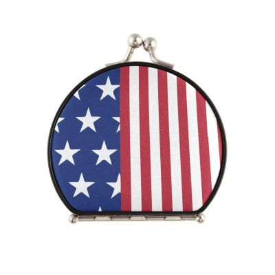 Augenstern Travel Makeup Mirror Novelty-us-American-Flag Foldable Cosmetic Mirror Pocket Mirror