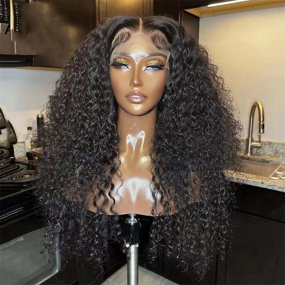 30 Inch Cury Lace Front Human Hair Wigs 13X4 Hd Transparent Lace Wigs 13X6 Water Wave Wig For Women 360 Lace Frontal 28inches#200 Density