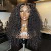 30 Inch Cury Lace Front Human Hair Wigs 13X4 Hd Transparent Lace Wigs 13X6 Water Wave Wig For Women 360 Lace Frontal 28inches#200 Density view 1