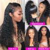 30 Inch Cury Lace Front Human Hair Wigs 13X4 Hd Transparent Lace Wigs 13X6 Water Wave Wig For Women 360 Lace Frontal 28inches#200 Density view 3