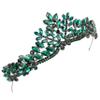 LIMELIA Handmade Princess Crown Tiara for Women  Green Crystal Rhinestone Headpiece for Birthday, Bridal, Pageant, Cosplay | Elegant Queen Crown for Girls & Adults view 1