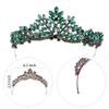LIMELIA Handmade Princess Crown Tiara for Women  Green Crystal Rhinestone Headpiece for Birthday, Bridal, Pageant, Cosplay | Elegant Queen Crown for Girls & Adults view 2