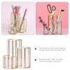 Alipis 3-grid Glass Makeup Brush Holder Desktop Pen Organizer Versatile Makeup Storage Brush Rack view 4