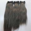 100% Raw Unprocessed Indian Grey Straight Human Hair Weft (3 Bundles), Natural Grey Salt and pepper 3 Bundle (100 grams x 3-300 Grams) - 3 Bundle deal (16/16/16) view 1