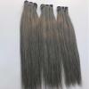 100% Raw Unprocessed Indian Grey Straight Human Hair Weft (3 Bundles), Natural Grey Salt and pepper 3 Bundle (100 grams x 3-300 Grams) - 3 Bundle deal (22/22/22) view 1