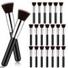 Baderke 20 Pcs Flat Top Foundation Brush Kabuki Cosmetics Synthetic Dense Face Blush Makeup Brush for Liquid, Cream, Powder, Blending, Buffing, Stippling Face Makeup Tools view 1