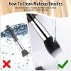 Baderke 20 Pcs Flat Top Foundation Brush Kabuki Cosmetics Synthetic Dense Face Blush Makeup Brush for Liquid, Cream, Powder, Blending, Buffing, Stippling Face Makeup Tools view 2