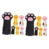 ABOOFAN 2sets Silicone Cuticle Scissors Protector Cap Cat Design Safe Tweezer Covers for Nail Care 6pcs*2 view 1