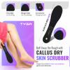 TYGA Foot Scrubber and Foot Buffer - Course & Fine Double-Sided Foot Rasp for Wet and Dry Use - Effective Dead Skin Remover for Cracked Feet (Black) (2 Pack) view 3