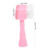 Beavorty Portable Facial Cleansing Brush Dual-Sided Face Scrubber for Deep Skin Care Ergonomic Design for Home Travel Use Pink view 2