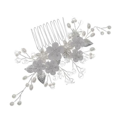 Beavorty 2pcs Lovely Flower Elements Hair Comb for Brides Elegant Decorative Side Comb Clip Lightweight Wedding Hair Accessory for Special Occasions Parties and Daily Wear