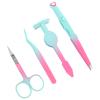 Beavorty 1set Precision Eyebrow Tweezers and Scissors Kit Lightweight Tools for Eyebrow Shaping Facial Hair Removal and Travel Gradient view 1
