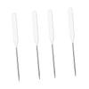 Beavorty 4pcs Stainless Steel Makeup Spatula Handle Mixing Tool for Cosmetics Paint and Nail Art Easy to Clean for Home and view 1