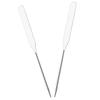 Beavorty 4pcs Stainless Steel Makeup Spatula Handle Mixing Tool for Cosmetics Paint and Nail Art Easy to Clean for Home and view 2