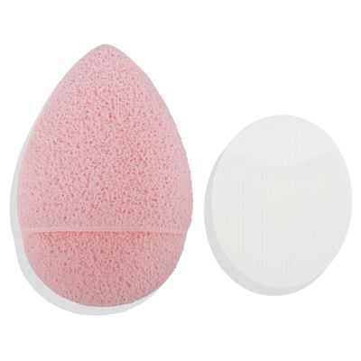 MCoBeauty - Everyday Face Cleanser Duo Sponges - Soft Reusable Skincare Sponges for Gentle Cleansing & Makeup Removal - Vegan & Cruelty-Free - 2 Count