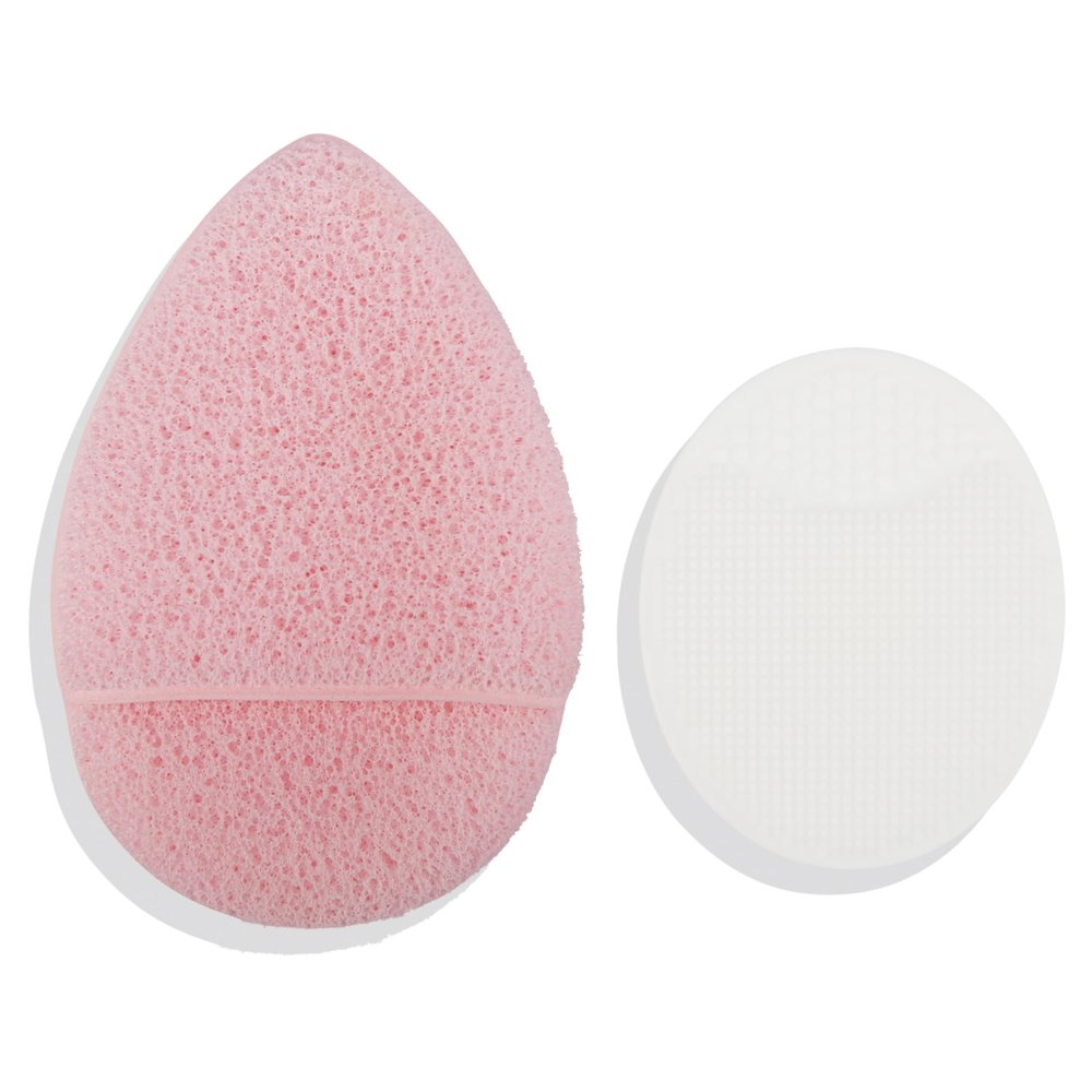 MCoBeauty - Everyday Face Cleanser Duo Sponges - Soft Reusable Skincare Sponges for Gentle Cleansing & Makeup Removal - Vegan & Cruelty-Free - 2 Count