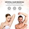 WANOMA Crystal Hair Removal Device - Gentle Crystal Hair Eraser for Women and Men - Experience Painless Leg Hair Eraser and Crystal Hair Remover with Portable Beauty Essential (Silver) view 2