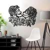Personalized Gothic Lovers Couple Tattoo Studio Wall Art Custom Metal Sign 8x8 inches Black Power Coated Home Tattoo Shop Decor Birthday Christmas Gift (style 8) view 1