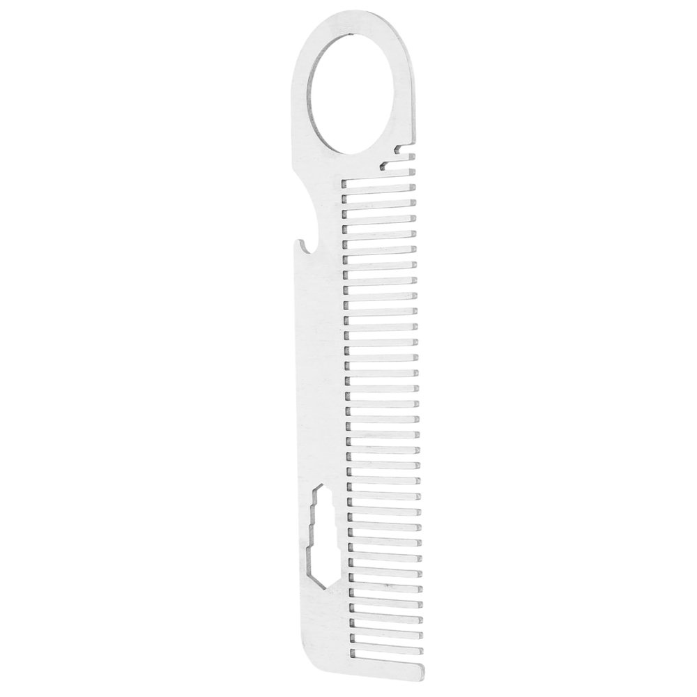 FOMIYES 2pcs Stainless Steel Beard Comb Professional Grooming Tool for Men for Travel Static Design for Easy Beard Shaping and Styling Valentine Day Father Day