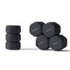 Cadence Travel Containers - Daily Routine Capsule Set - Magnetic Containers with Lids,4 Flex Mediums (1.32oz) & 3 Flex Smalls (0.56oz) - Shampoo, Conditioner, Body Wash, Pills, & More - Charcoal view 1
