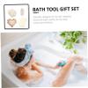 Beavorty 2sets Bucket Bath Accessories Complete Bathing Kit Body Scrubber Set for Women view 3