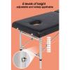 Physical Therapy Table for Home Use, Stainless Steel Bottom Bracket, Salon Spa Tattoo Bed Height Adjustable with PU Leather Hold Up to 440LBS, 2 Section Foldable Tattoo Bed (Color : Royal Blue) view 2