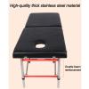 Physical Therapy Table for Home Use, Stainless Steel Bottom Bracket, Salon Spa Tattoo Bed Height Adjustable with PU Leather Hold Up to 440LBS, 2 Section Foldable Tattoo Bed (Color : Royal Blue) view 3
