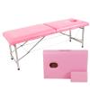 Foldable Massage Table, Foldable Physiotherapy/Treatment/Stretching Table, 2 Section Foldable Tattoo Bed Spa Lash Bed, Generic Portable Massage Table (Color : Pink) view 1