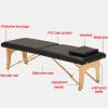 Portable Beauty Bed, Professional Massage Table Foldable Massage Bed 2 Fold with 5cm High Density Sponge, with PVC Leather, Hight Adjustable Tatto Table (Color : Purple, Size : 185 * 60cm-A) view 2