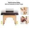 Foldable Massage Table Adjustable Height, Massage Spa Bed, Massage Therapy Table with Beech Stands, Adjustable 2 Fold Salon Bed with Leather, Portable Lash Bed (Color : Wine red, Size : 185 * 70cm-A) view 2