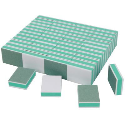 ZinNen RHAIYAN 100Pcs/Pack White Green Double Sided Nail Buffer 400/3000 Gel Buffing Nail File Sanding Lime A Ongle Care Tools Accessories Specific