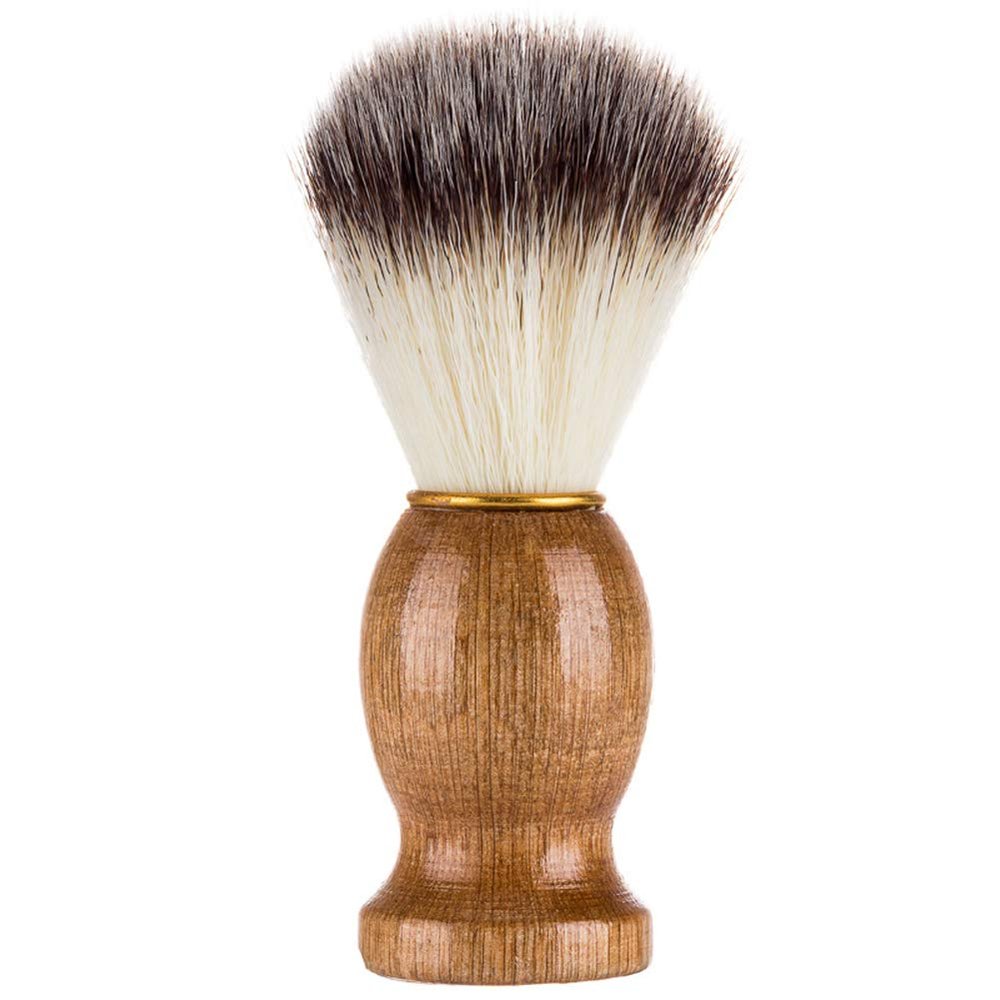 BBAUER 1pc Wooden Handle Beard Brush Beard Comb for Men Long Beard Grooming and Shaping Salon Hair Removal Brush Cutting Kits Accessories