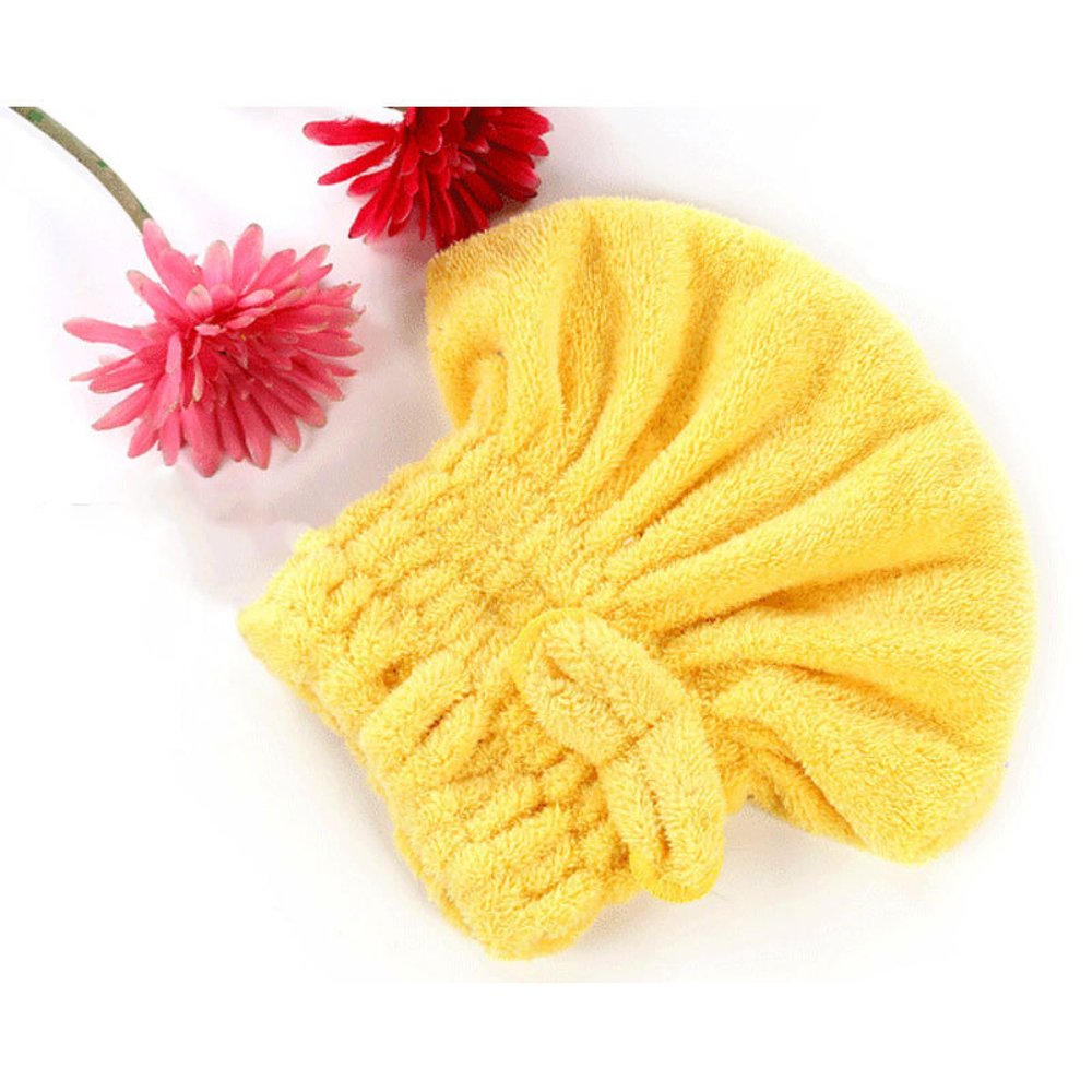 orkly Dry Hair Cap Coral Fleece Quick Drying Bow Shower Cap Dry Hair Towel Absorbent Quick Drying Gift