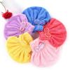 orkly Dry Hair Cap Coral Fleece Quick Drying Bow Shower Cap Dry Hair Towel Absorbent Quick Drying Gift view 4