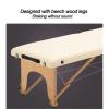 Adjustable Massage Table, Professional Massage Table Foldable Massage Bed 3 Fold with High Density Sponge, Robust Beechwood Legs, with Waterproof Leather (Color : Black, Size : 186 * 60cm) view 2