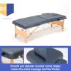 Adjustable Massage Table, Adjustable 2 Fold Salon Bed with PVC Leather, Includes Headrest and Armrests, Massage Therapy Table Beech Wood (Color : Purple) view 2