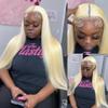 13x4 Hd Lace Frontal Wig, Preplucked, Bleached Knots, Undectectable Lace (Straight) (26 Inch, 13x4 Lace, Blonde (613)) view 3