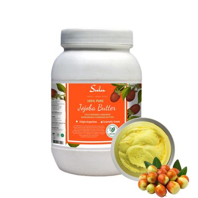 SULU ORGANICS Golden Jojoba Butter- 100% Pure Unrefined Cold Pressed Simmondsia Chinesis Butter (2 lbs)