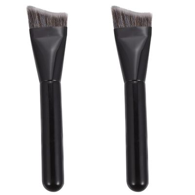 Beavorty 2 pcs makeup brush V- shaped Fixed- point Contouring Brush Black Contouring Brush foundation brush