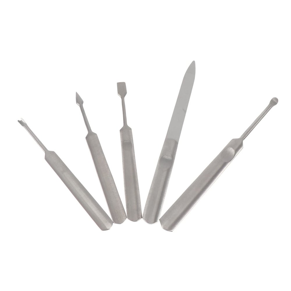 Beavorty 10pcs Stainless Steel Dead Skin Forks Nail Cuticle Removers for Manicure Nail Art Lightweight and Compact Trimmers for Home Use and Salons