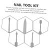 Beavorty 10pcs Stainless Steel Dead Skin Forks Nail Cuticle Removers for Manicure Nail Art Lightweight and Compact Trimmers for Home Use and Salons view 4