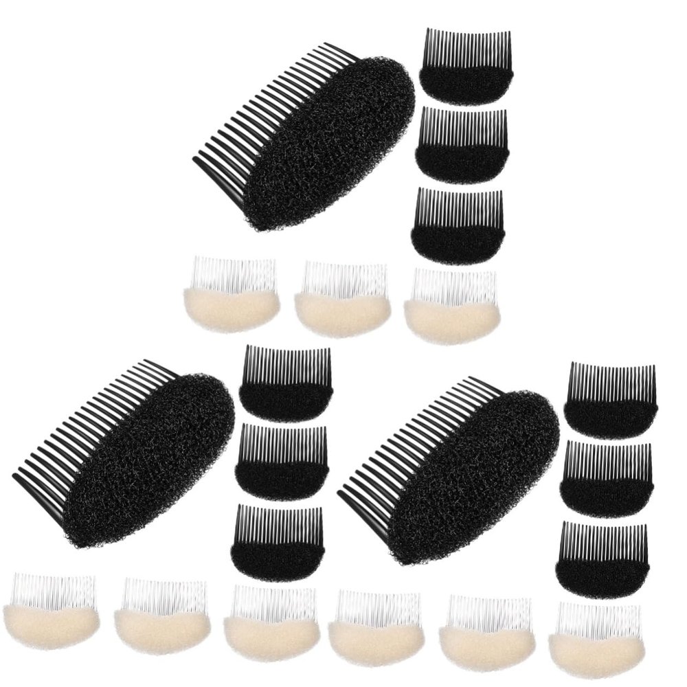 Beavorty 18pcs Hair Volume Enhancer Women Hair Combs Styling Sponge Inserts for Women and Girls