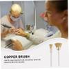 Beavorty 20pcs Nail Drill Polishing Brush and Cleaner Wire Bristles Nail Brush for view 3