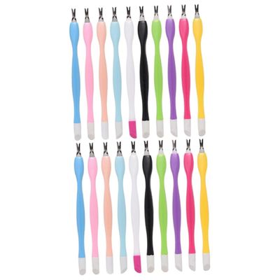 Beavorty 30pcs Cuticle Remover Dual-ended Nail Art Tools Professional Nail Care Supply for Home Salon Use Easy to Use Dead Skin Trimmer