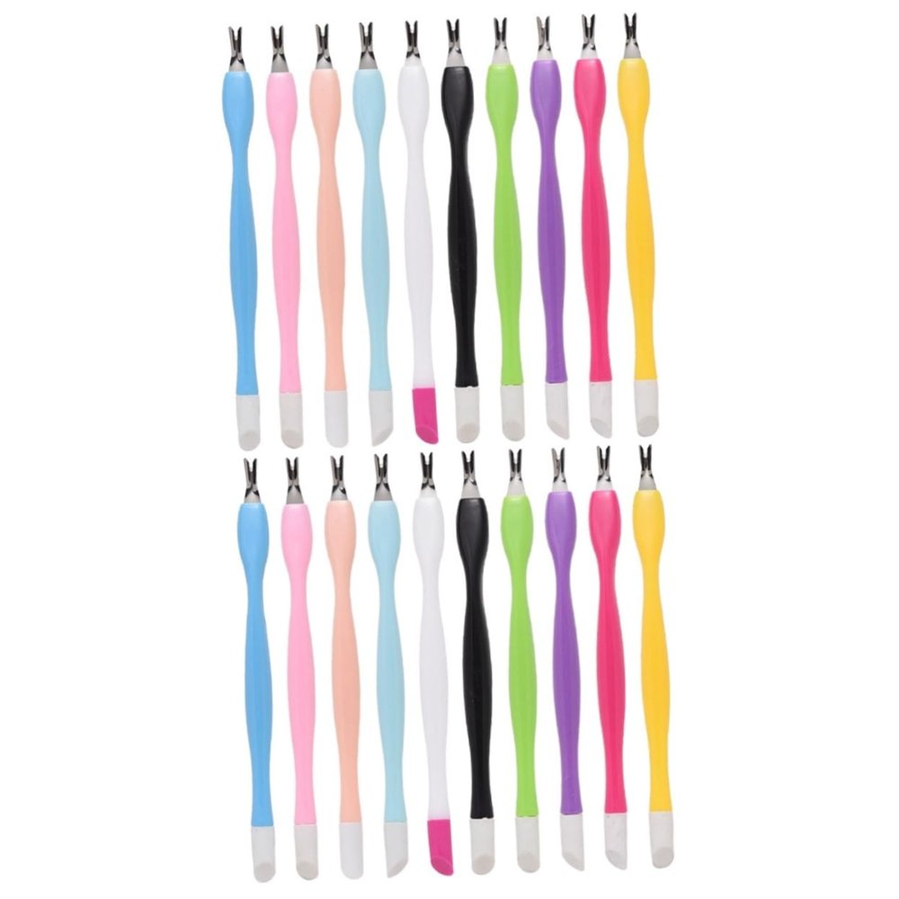 Beavorty 30pcs Cuticle Remover Dual-ended Nail Art Tools Professional Nail Care Supply for Home Salon Use Easy to Use Dead Skin Trimmer