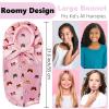 2 Pcs Long Kids Bonnets for Girls,Silky Satin Bonnet for Sleeping Kid, Bonnet for Kids' Braids,Long Hair view 3