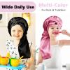 2 Pcs Long Kids Bonnets for Girls,Silky Satin Bonnet for Sleeping Kid, Bonnet for Kids' Braids,Long Hair view 4