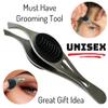1 ALAZCO Professional Comfort Hold Soft Grip Non-Slip Stainless Steel Slanted Tip Eyebrow Tweezers Facial Hair Removal Ingrown Brows Slant Tweezer Women Men view 4