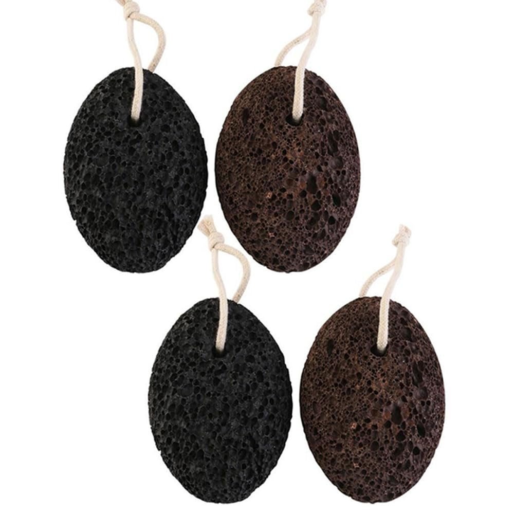 4 Pumice Stones Foot Exfoliator Pedicure Feet Scraper Hard Skin Calluses Remover Scrubber Brush Buffing Filing Pumice Emery Board Grooming Tools Heel Dead Skin Callus Remover Cracked Feet Care