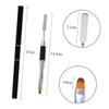 Beavorty Dual-ended Nail Brush Tool with Flat and Brush Tips for Uv Gel Nail Extension for Art and Manicure Convenient Pen Design with Protective Caps view 4